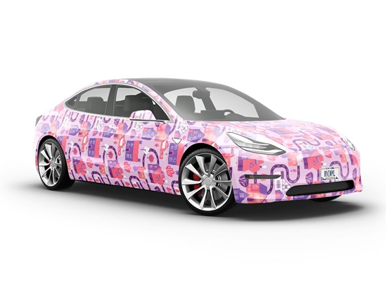 Pink Streets Cityscape Vehicle Vinyl Wrap