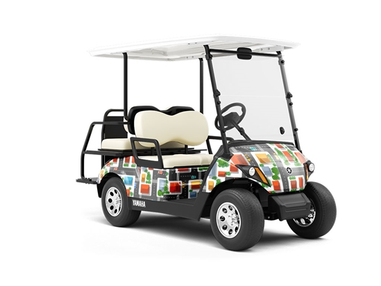 Running Errands Cityscape Wrapped Golf Cart