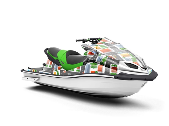 Running Errands Cityscape Jet Ski Vinyl Customized Wrap