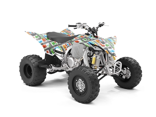 Strip Mall Cityscape ATV Wrapping Vinyl