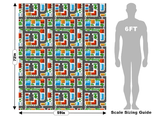 Strip Mall Cityscape Vehicle Wrap Scale