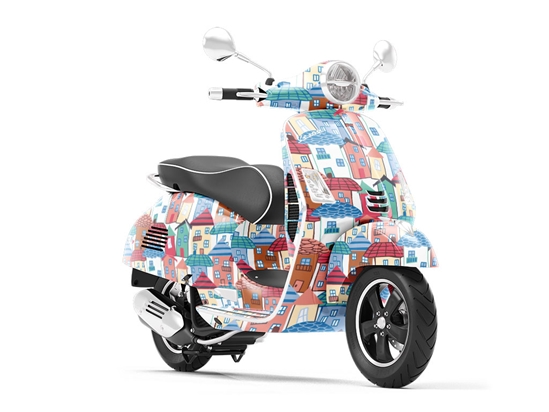 Tight Fit Cityscape Vespa Scooter Wrap Film