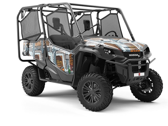 Warm Home Cityscape Utility Vehicle Vinyl Wrap