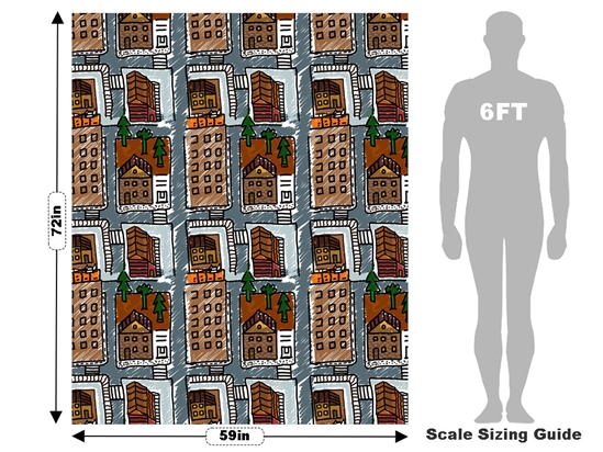 Warm Home Cityscape Vehicle Wrap Scale