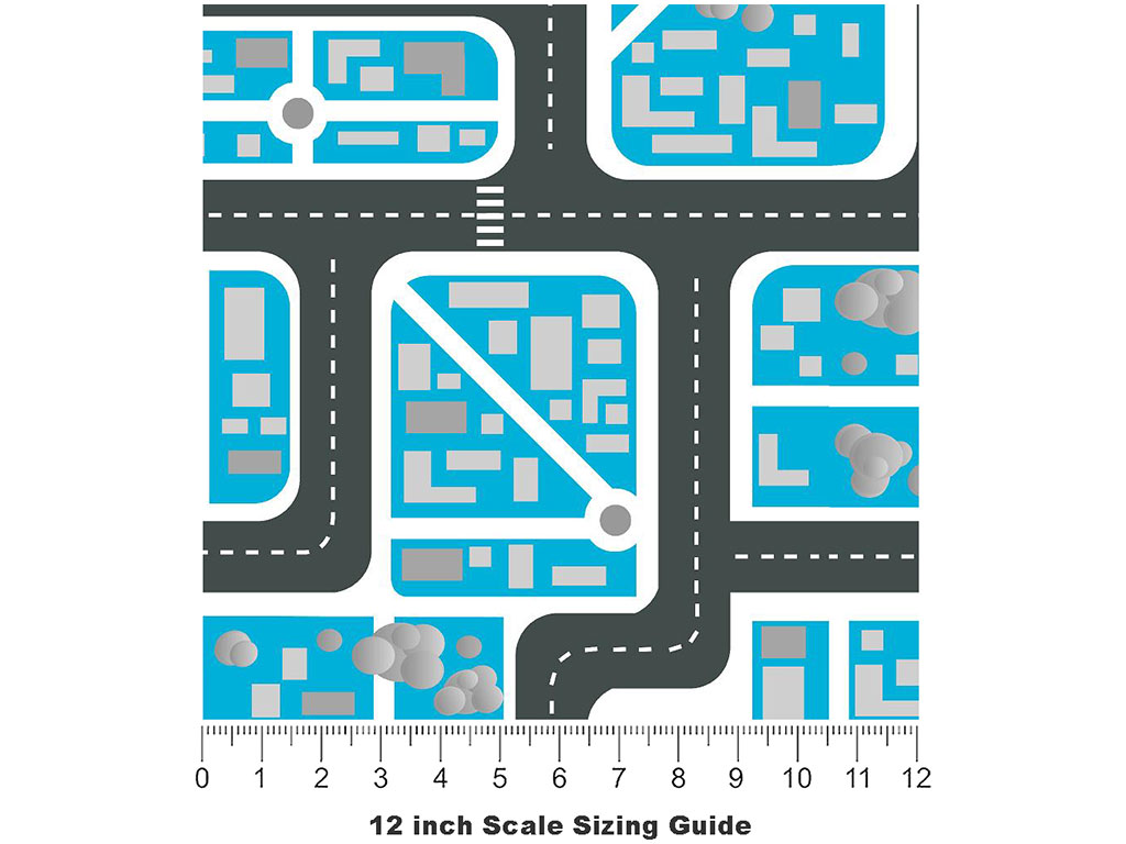 Zero Traffic Cityscape Vinyl Film Pattern Size 12 inch Scale