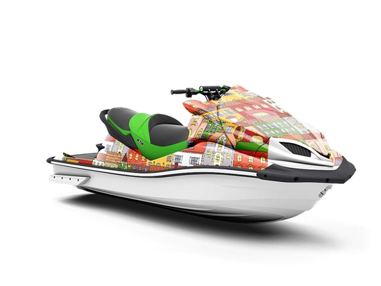 Apartment Block Cityscape Jet Ski Vinyl Customized Wrap