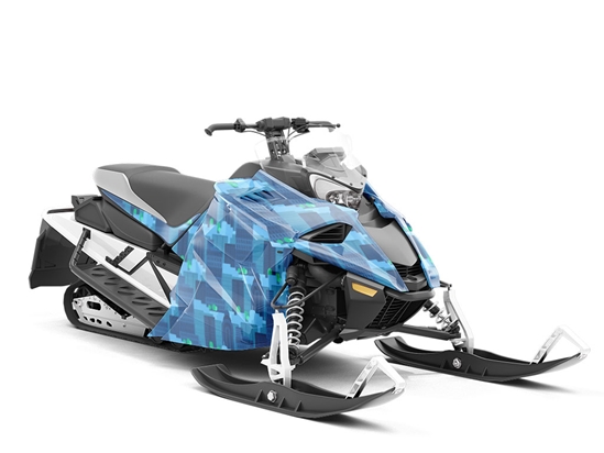 Big City Blues Cityscape Custom Wrapped Snowmobile