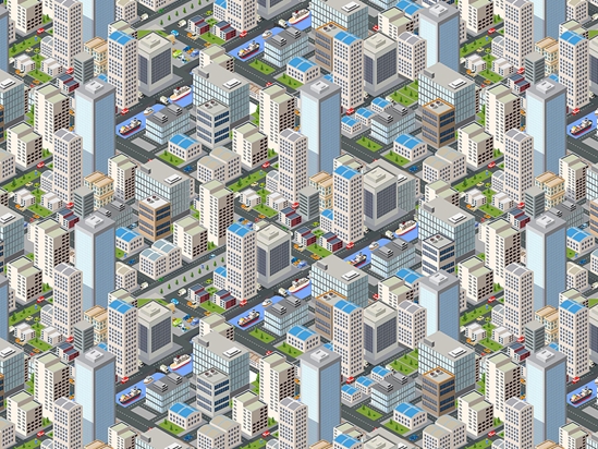 Downtown  Cityscape Vinyl Wrap Pattern