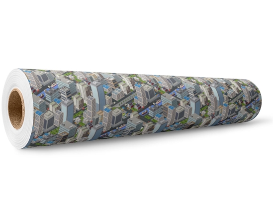 Downtown  Cityscape Wrap Film Wholesale Roll