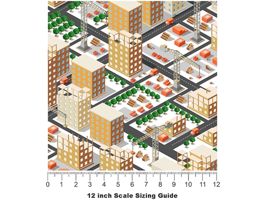 Fastest Growing Cityscape Vinyl Film Pattern Size 12 inch Scale