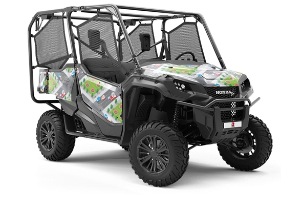 Four-Way Light Cityscape Utility Vehicle Vinyl Wrap