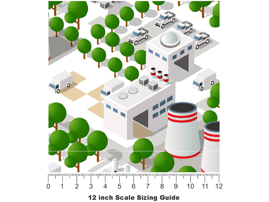 Gone Nuclear Cityscape Vinyl Film Pattern Size 12 inch Scale
