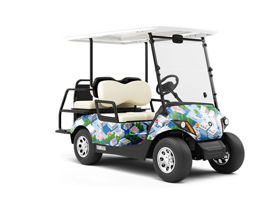 Great Micropolis Cityscape Wrapped Golf Cart