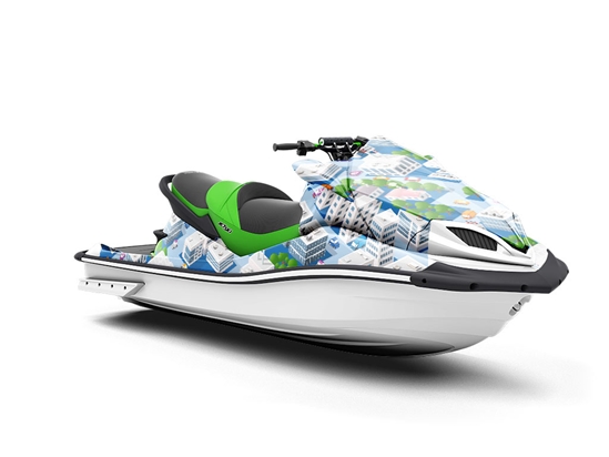 Great Micropolis Cityscape Jet Ski Vinyl Customized Wrap