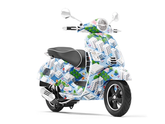 Great Micropolis Cityscape Vespa Scooter Wrap Film