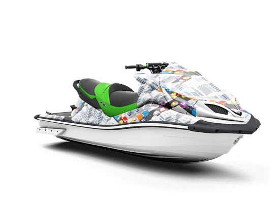 Gridlocked  Cityscape Jet Ski Vinyl Customized Wrap