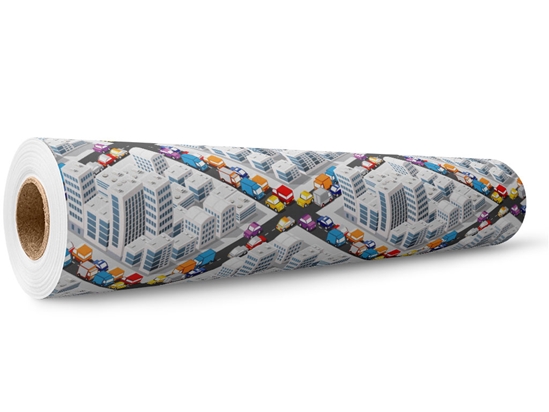 Gridlocked  Cityscape Wrap Film Wholesale Roll