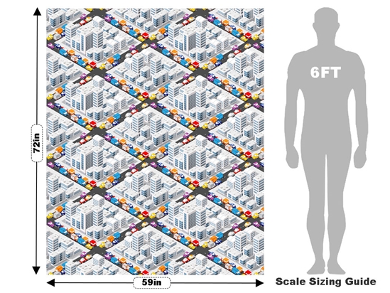 Gridlocked  Cityscape Vehicle Wrap Scale