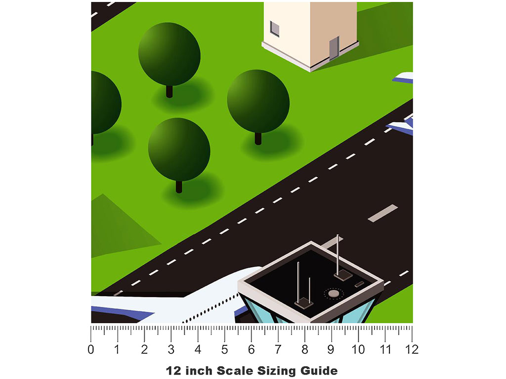 Hit the Runway Cityscape Vinyl Film Pattern Size 12 inch Scale