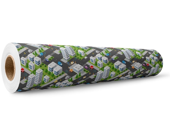 Lunch Rush Cityscape Wrap Film Wholesale Roll