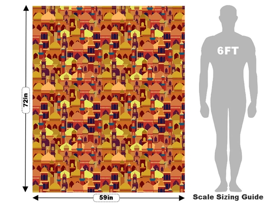 Marigold Mosques Cityscape Vehicle Wrap Scale