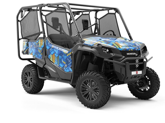 Midnight Construction Cityscape Utility Vehicle Vinyl Wrap