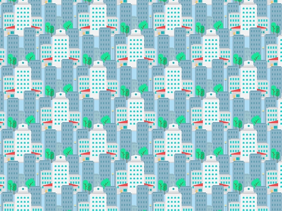 Midtown West Cityscape Vinyl Wrap Pattern