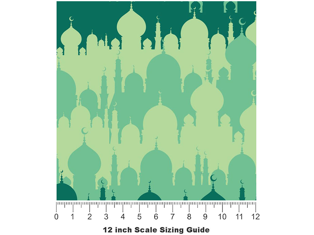 Mint Mosques Cityscape Vinyl Film Pattern Size 12 inch Scale