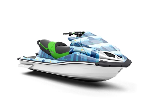 Misty Metropolis Cityscape Jet Ski Vinyl Customized Wrap