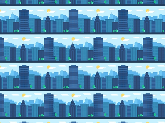 Misty Metropolis Cityscape Vinyl Wrap Pattern