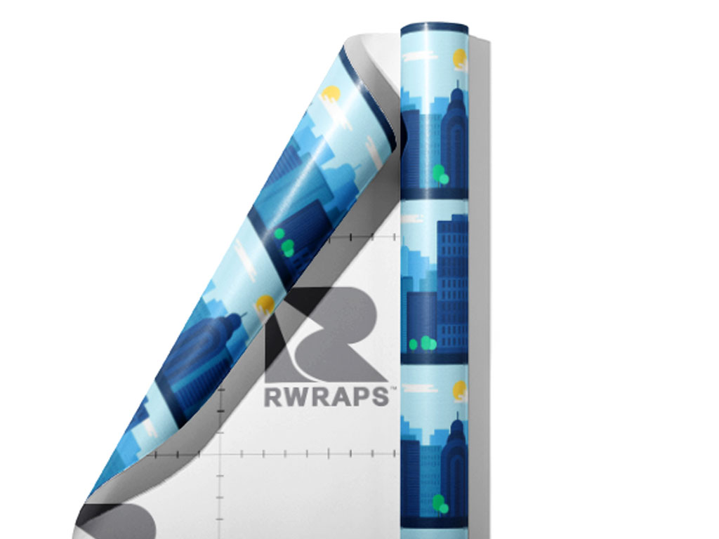 Misty Metropolis Cityscape Wrap Film Sheets