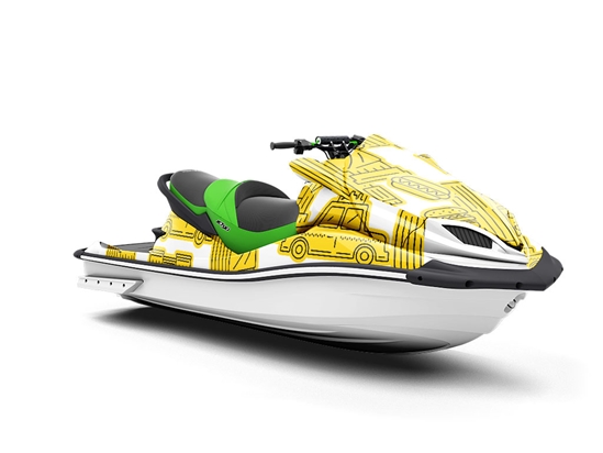 NYC City Cityscape Jet Ski Vinyl Customized Wrap