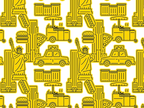 NYC City Cityscape Vinyl Wrap Pattern