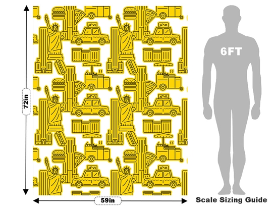 NYC City Cityscape Vehicle Wrap Scale