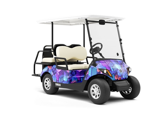 Night Air Cityscape Wrapped Golf Cart