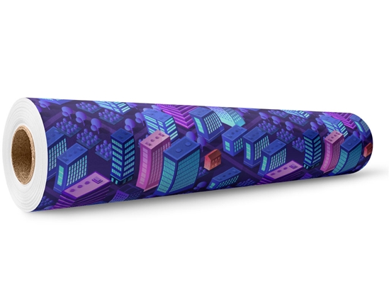 Night Air Cityscape Wrap Film Wholesale Roll