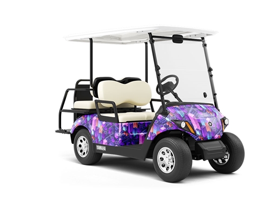 Night Fever Cityscape Wrapped Golf Cart