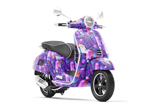 Night Fever Cityscape Vespa Scooter Wrap Film