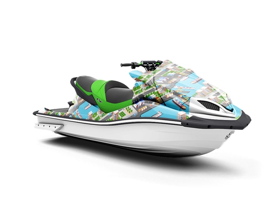 Ocean City Cityscape Jet Ski Vinyl Customized Wrap