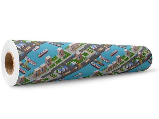 Ocean City Cityscape Wrap Film Wholesale Roll