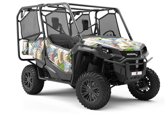 Office Carpool Cityscape Utility Vehicle Vinyl Wrap