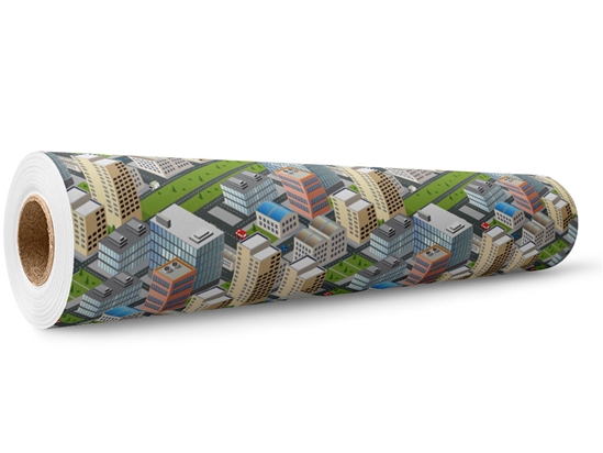 Office Carpool Cityscape Wrap Film Wholesale Roll