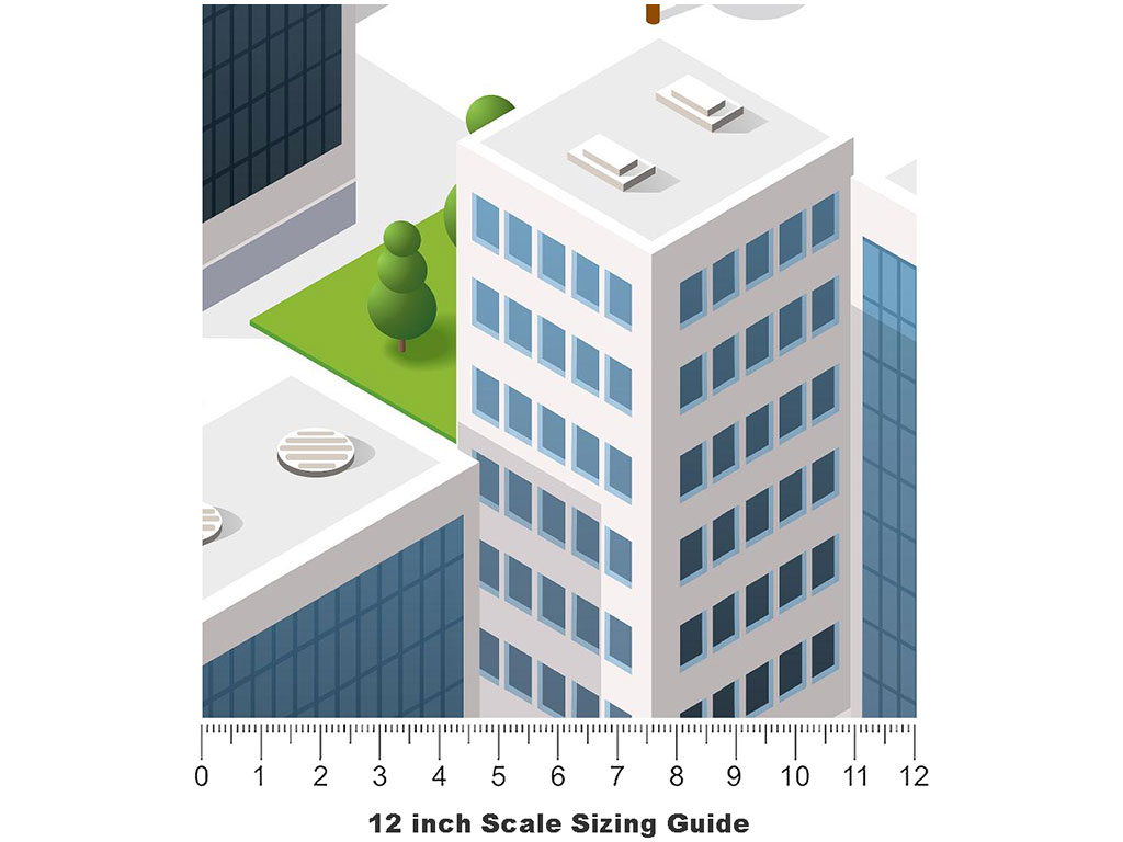 Office Hours Cityscape Vinyl Film Pattern Size 12 inch Scale