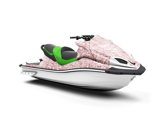 PInk Downtown Cityscape Jet Ski Vinyl Customized Wrap