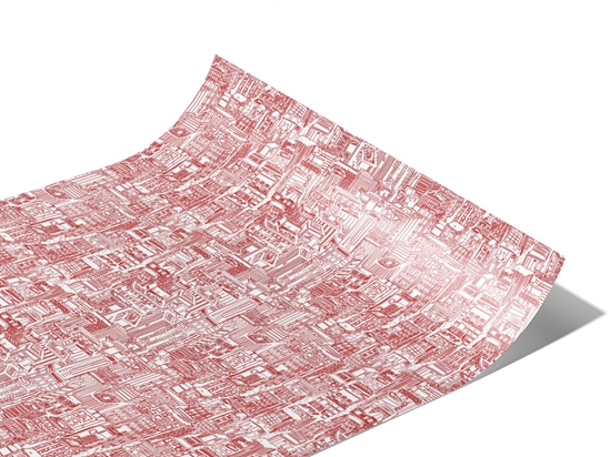 PInk Downtown Cityscape Vinyl Wraps