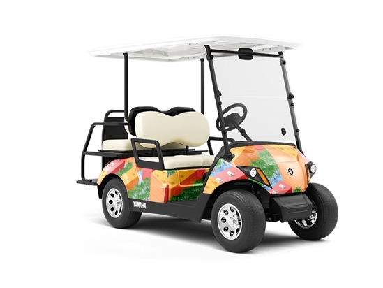 Palm Springs Cityscape Wrapped Golf Cart