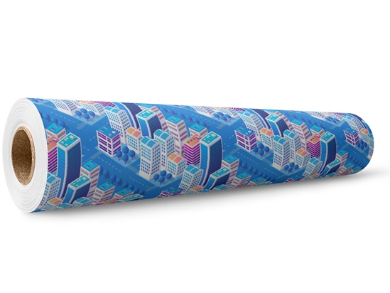 Pastel Towers Cityscape Wrap Film Wholesale Roll