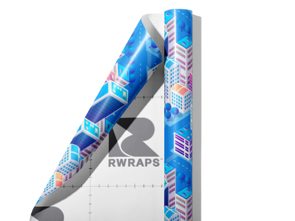 Pastel Towers Cityscape Wrap Film Sheets