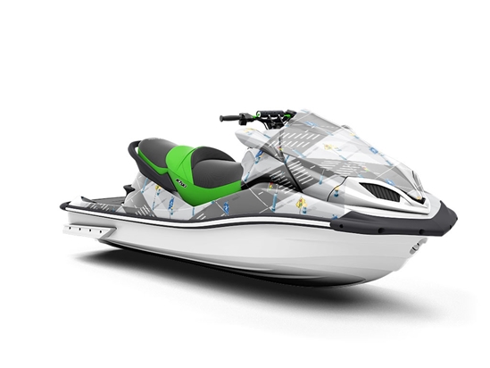 Pedestrian Crossing Cityscape Jet Ski Vinyl Customized Wrap