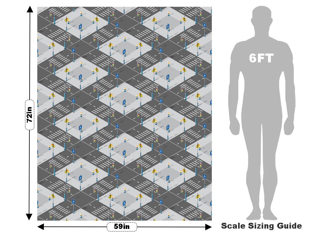 Pedestrian Crossing Cityscape Vehicle Wrap Scale